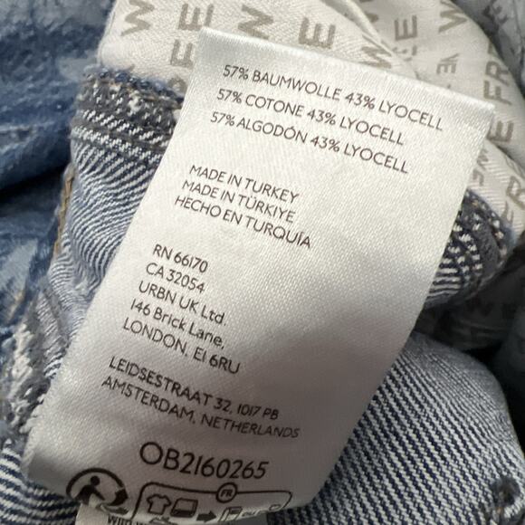 We the Free Free People Good Luck Barrell Jeans Daisy Button Fly Size 31 - Picture 9 of 11